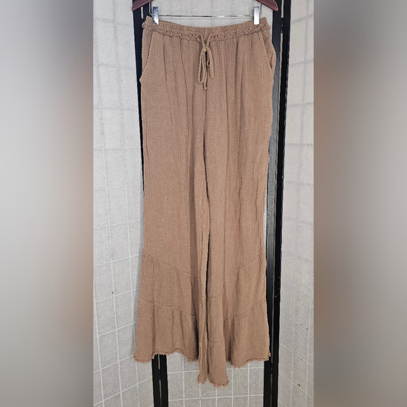 JODIFL Cotton Floral Wide Leg Pants Size M - Picture 1 of 7